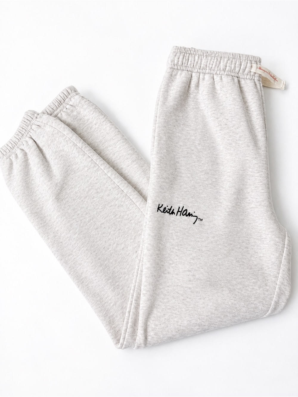 Keith Haring™ Light Gray Kids Sweatpants - Cozy Jogger Bottoms Sz 11/12 New